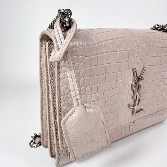 Saint Laurent Crocodile Embossed Medium Sunset Bag - Picture 14 of 15